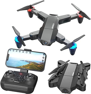 UNO1RC X500 mini Drone Optical Flow Positioning RC Quadcopter with 720P HD Camera, Altitude Hold Headless Mode, Foldable FPV Drones WiFi Live Video 3D Flips Easy Fly Steady for Learning Black