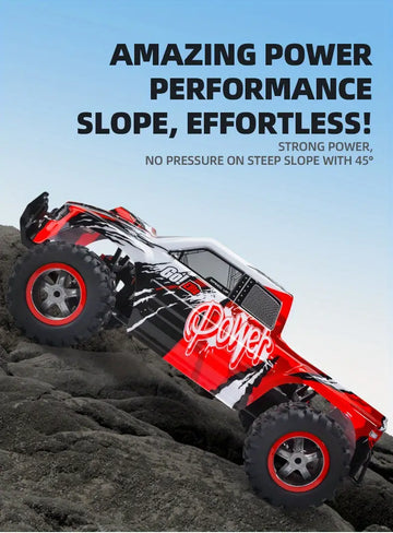 Super Large 1:8 Remote Control High-speed Car, Large Tire 30Km/h 380 High-speed Motor, 30 Minutes Driving Time, 1968.5 Inch/50 Meters Remote Control Distance, 7.4V1500mAh Rechargeable Lithium Battery