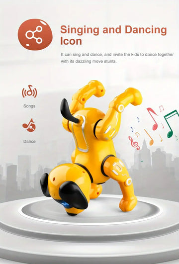 1pc Intelligent Robot Dog Programming Remote Control Robot Interactive Robot Stunt Handstand Music Dancing Toy Children Pet Dog