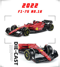 XTD Bburago 1:43 Ferrari #16 Leclerc 2022 F1 Scuderia Ferrari F1-75 #55 Saint Alloy Luxury Vehicle Diecast Cars Model Toy Collection Gift (2022 F1-75 #16)