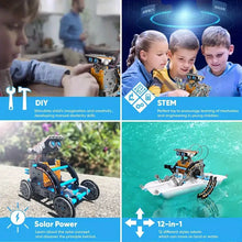 DIY Assembled Toys 13-in-1 Self-mounted Solar Toy Car 13 In 1 Intelligent Robot