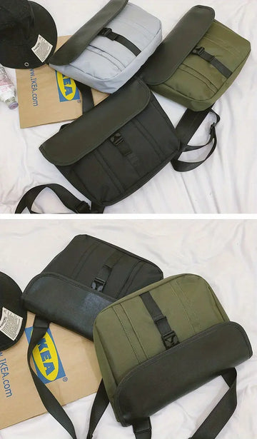 Men's Casual Outdoor Large Capacity Messenger Bag, Three Colors Available