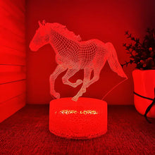 1pc Creative 3D Night Light, Galloping Horse Shape USB Atmosphere Desk Lamp With Touch Button, 6.22"x5.78"