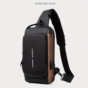 Secure Your Belongings with this Stylish Men's Multisport Anti-Theft Shoulder Messenger Bag