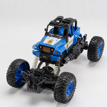 1 :18 Four-way Police Car Off-road Climbing Car With Lights Children's Remote Control Toy Car Off-road Electric Remote Control Car