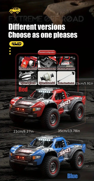 Rc Car Off Road 4x4WD 50km/h Or 70km/h High Speed Brushless Motor Monster Truck 1/14 Desert/Snow Racing Drift Cars Toys For Boys