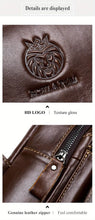SCHLATUM Men's Vintage Genuine Leather Shoulder Bag Crossbody Bag, Outdoor Sports Travel Crossbody Bag With Earphone Hole