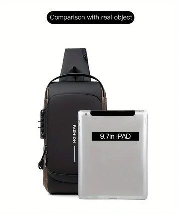 Secure Your Belongings with this Stylish Men's Multisport Anti-Theft Shoulder Messenger Bag