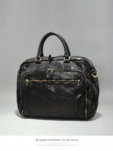Premium Genuine Leather Men's Briefcase - American Retro Business Casual Bag for the Modern Man