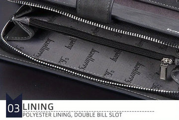Men's Casual Frosted PU Leather Long Wallet With Card Slots, Zipper Buckle Clutch Wallet