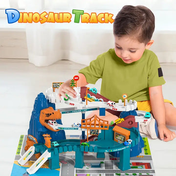 Race Track Car Garage Parking Adventure Toy Gifts For 3 4 5 6 7 8 9 Years Old Boys Girls Toddlers, Preschool Car Games Gift Toys For Kids Vehicle Playsets