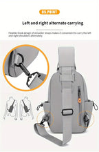 Men's Nylon Crossbody Chest Bag With Cushion Strap, Multifunctional Sling Bag For Outdoor Sports Travel