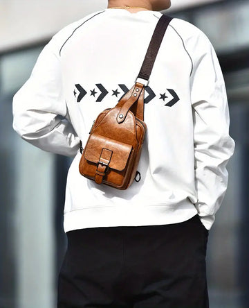 WEIXIER New Spring And Summer Products, Men's One-shoulder Crossbody, High-end Pu Material Fashion