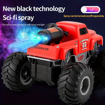 1: 16 Children's Toy Car Spray Pickup Remote Control Toy Car Headlights Equipped With Anti-collision Rubber Tires