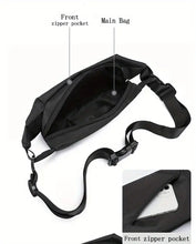 Men's Waterproof Chest Bag Oxford Fabric Diagonal Zipper Backpack For Outdoor Riding