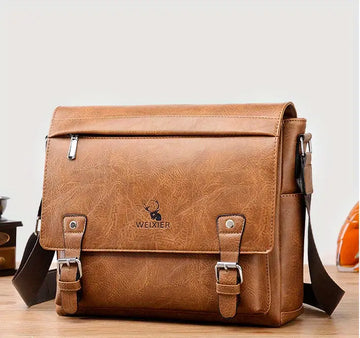 1pc Men's Messenger Bag Computer Satchel Bag One Shoulder Messenger Bag Retro Casual Shoulder Bag