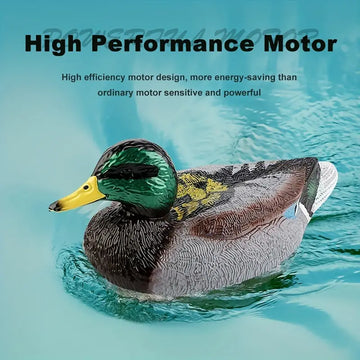 Realistic Green Head Duck Model Toy Boat, Battery With Rechargeable Battery Dual Version Sealed Waterproof Remote Control Boat For Kids Outdoor Pond Simulation Remote Control Boat