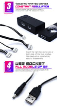 Decorative Lamp LED Car Foot Light Ambient With USB Wireless Remote Music Control RGB Interior Atmosphere Lamp