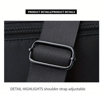 Men's Casual Outdoor Large Capacity Messenger Bag, Lightweight Square Bag