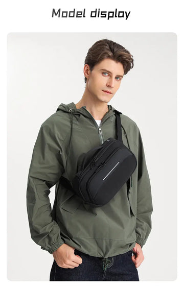 Men's Waterproof & Scratch-resistant Crossbody Shoulder Bag - Large Capacity for Daily Commuting