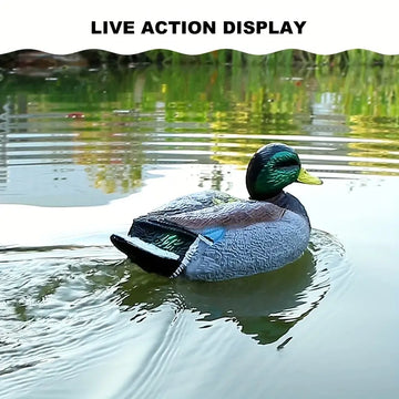 Realistic Green Head Duck Model Toy Boat, Battery With Rechargeable Battery Dual Version Sealed Waterproof Remote Control Boat For Kids Outdoor Pond Simulation Remote Control Boat