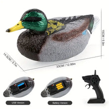 Realistic Green Head Duck Model Toy Boat, Battery With Rechargeable Battery Dual Version Sealed Waterproof Remote Control Boat For Kids Outdoor Pond Simulation Remote Control Boat