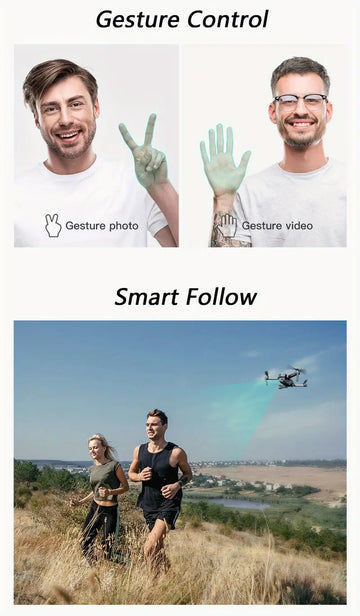 Aerial Photography Drone With 5G Image Transmission, Intelligent Return, Trajectory Flight, Headless Mode, Gesture Photography, One Key Take-off/Landing, Includes Carrying Bag