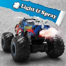 UNO1RC Remote Control Monster Trucks for Boys Age 4-7 8-12 Year Old - RC Bull Car Toys for Kids, Ideas Christmas and Birthday Gifts, 2.4 GHz Multi-Terrain Off-Road Car with Music Lights Spray