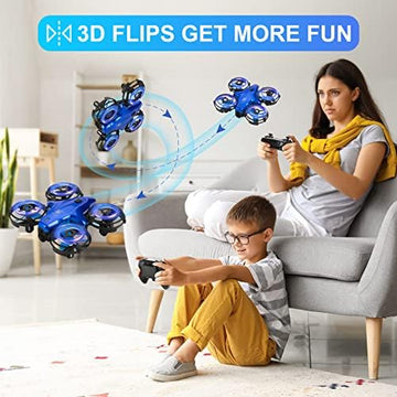 UNO1RC for Kids, TUDELLO RC Mini Drone for Kids and Beginners, RC Quadcopter Indoor with Headless Mode, Small Helicopter with 3D Flip, Auto Hovering and 2 Batteries, Great Gift for Boys and Girls