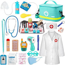 UNO1RC Doctor Kit for Kids, 34 Pcs Pretend Playset for Toddlers, Doctor kit for Toddlers 3-5, with Medical Bag, Stethoscope and Other Accessories, for Boys and Girls Fun Role Playing Game