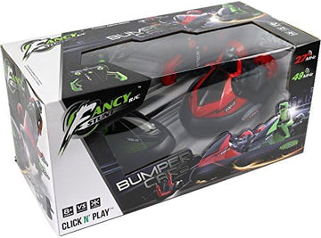 UNO1RC N' Play Set of 2 Remote Control Bumper Cars, Stunt RC Battle Cars with Drivers, Toy Game for Boys & Girls Ages 6+, Black Red