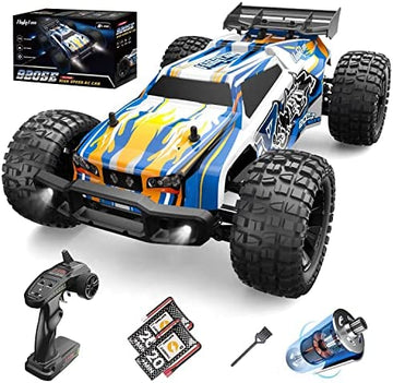 UNO1RC 1:10 Large High Speed Remote Control Car with LED Shell Lights, 48+ KM/H, 4WD Offroad Monster Truck for Adults & Kids, Hobby RC Truck Vehicle, 2 Battery Crawler Toy Gift for Boy