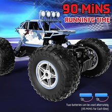 UNO1RC Remote Control Truck for Adults and Kids - 4x4, 4WD Off Road Monster Truck with Metal Shell,Dual Motors,Waterproof Monster RC Truck (Blue)