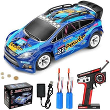 UNO1RC WLtoys 284010 RC Car, 1/28 Mini RC Drift Car with LED Lights, 30km/h 4x4 RC Race Cars, Battery RC Car 2.4G V8 Remote, Small RC Racing Car with 3 Battery for Adults