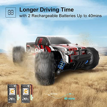 UNO1RC 9300 Remote Control Car High Speed RC Cars for Kids Adults 1:18 Scale 40 KM/H 4WD Off Road Monster Trucks,2.4GHz All Terrain Toy Trucks with 2 Rechargeable Battery