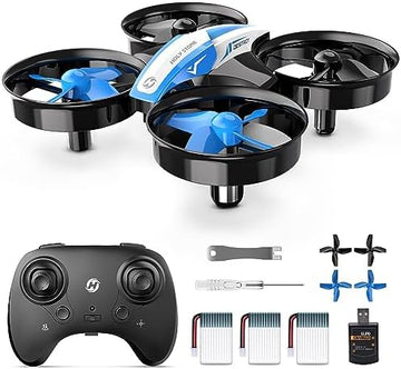 UNO1RC Stone Mini Drone for Kids and Beginners RC Nano Quadcopter Indoor Small Helicopter Plane with Auto Hovering, 3D Flip, Headless Mode and 3 Batteries, Great Gift Toy for Boys and Girls, Blue