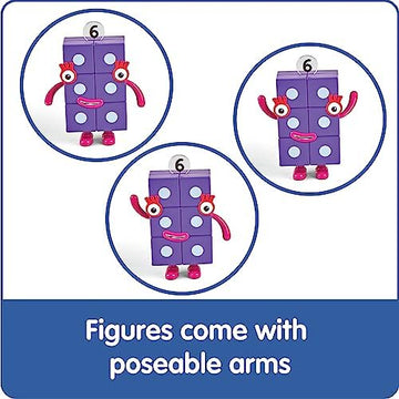 UNO1RC Numberblocks Friends Six to Ten, Toy Figures Collectibles, Small Cartoon Figurines for Kids, Mini Action Figures, Character Figures, Play Figure Playsets, Imaginative Play Toys