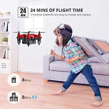 UNO1RC HT02 Mini Drone for Kids Beginners, Easy Pocket RC Quadcopter with Altitude Hold, 3D Flips, 3 Speed Modes, 3 Batteries, Headless Mode, Protection Guards and Emergency Stop, Gift for Boys Girls