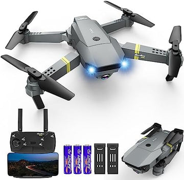 UNO1RC Drone with Camera for Adults Kids, 1080P HD Camera FPV Drone with Upgrade Altitude Hold, Gestures Selfie, Waypoint Fly, 3D Flip, One Key Start, 3 Speed Mode, 2 Batteries