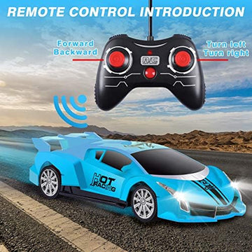 UNO1RC Control Car, 2.4Ghz 1/18 Scale Model Racing Car Toys, RC Car for Kids and Boys with Cool Led Lights, Hobby RC Cars Toys Birthday Gifts for Age 3 4 5 6 7 8-12 Year Old Boys Girls