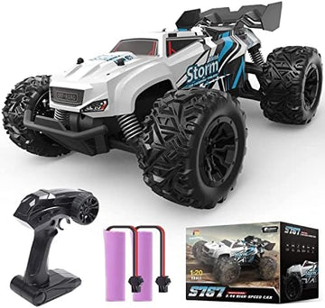 UNO1RC RC Car, Remote Control Monster Truck W/ 2 Batteries for 40 Min Play, All-Terrain 2.4GHz RTR Rock Crawler Toy Gift for Boys Girls Kids Beginners