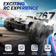 UNO1RC RC Car, Remote Control Monster Truck W/ 2 Batteries for 40 Min Play, All-Terrain 2.4GHz RTR Rock Crawler Toy Gift for Boys Girls Kids Beginners