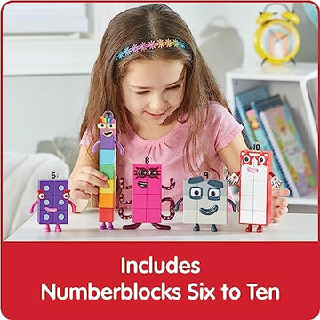 UNO1RC Numberblocks Friends Six to Ten, Toy Figures Collectibles, Small Cartoon Figurines for Kids, Mini Action Figures, Character Figures, Play Figure Playsets, Imaginative Play Toys