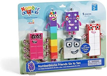 UNO1RC Numberblocks Friends Six to Ten, Toy Figures Collectibles, Small Cartoon Figurines for Kids, Mini Action Figures, Character Figures, Play Figure Playsets, Imaginative Play Toys