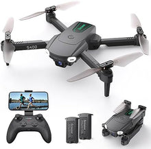 UNO1RC S400 Drone with Camera for Adults Kids, 1080P HD Foldable Mini Drones for Boys Girls, Remote Control Helicopter Toys Gifts with Auto-hovering, One Key Start, Self-spin, 3 Speeds, 2 Batteries