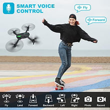 UNO1RC with 1080P Camera for Adults and Kids, Foldable Remote Control Quadcopter with Voice Control, Gestures Selfie, Altitude Hold, One Key Start, 3D Flips, 2 Batteries, Toys Gifts for Boys Girls