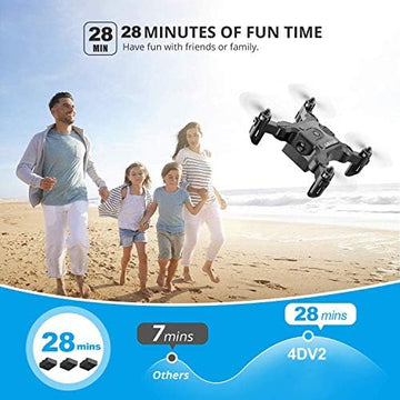 UNO1RC Mini Drone for Kids Toys,V2 Nano Pocket RC Quadcopter for Beginners Gift,with 3 Batteries,Altitude Hold, Headless Mode,3D Flips, One Key Return,3 Speed Modes,Easy Fly