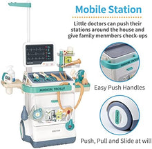 UNO1RC Doctor Kit for Kids, Pretend Medical Station Set for Boys & Girls, 26Pcs Pretend Play Medical Kit Toy, Mobile Cart with Sound and Light Functions, Kids Doctor Kit for Toddlers 3-5 Birthday Gift