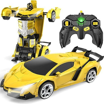 UNO1RC Remote Control Car Toys - Transform RC Cars for Kids, One Button Transformation, 360 Degree Rotating Drifting, 2.4Ghz & 1:18 Scale, Gift for Kids Age 4 5 6 Years Old Boys and Girls