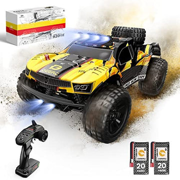 UNO1RC 9201E 1:10 Large Remote Control Truck with Lights, Fast Short Course RC Car, 48 km/h 4x4 Off-Road Hobby Grade Toy Monster Crawler Electric Vehicle with 2 Rechargeable Batteries for Adult Kid Boy